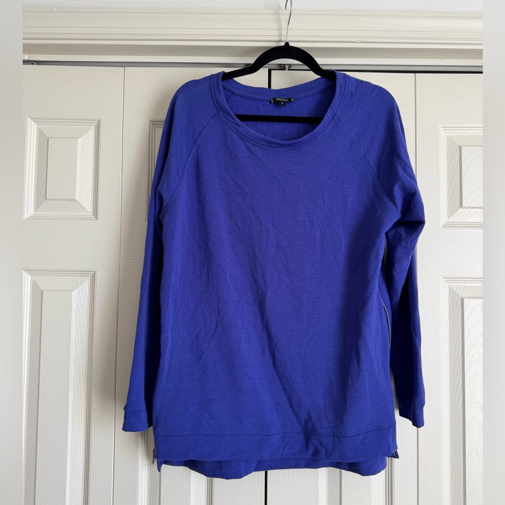 Stella & Dot Cobalt Side Zip Pullover